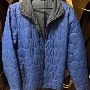 Blue Oakley, Down Bomber Jacket, Size Men's M